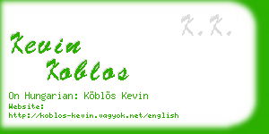 kevin koblos business card